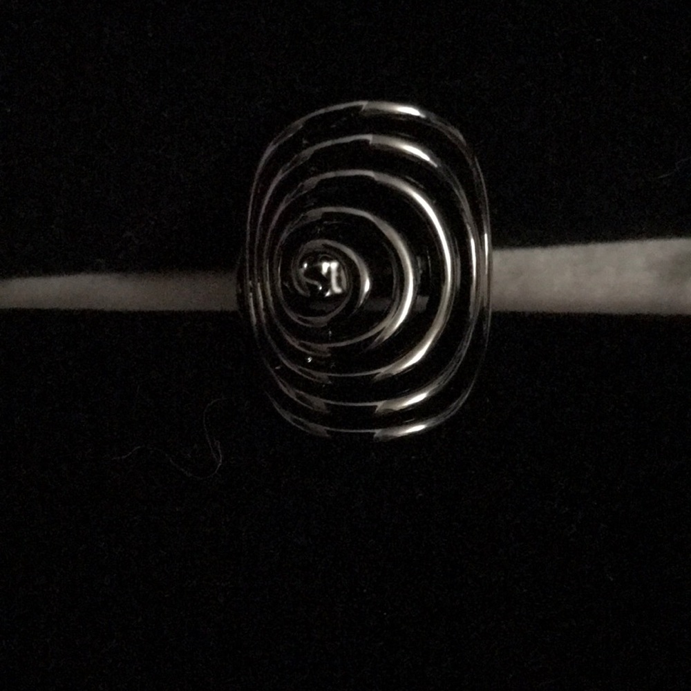 Metallic Black Swirl Ring